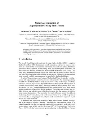 Numerical Simulation of Supersymmetric Yang-Mills Theory