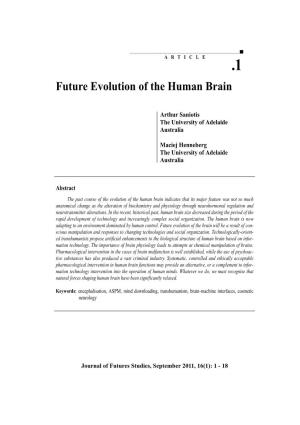 Future Evolution of the Human Brain