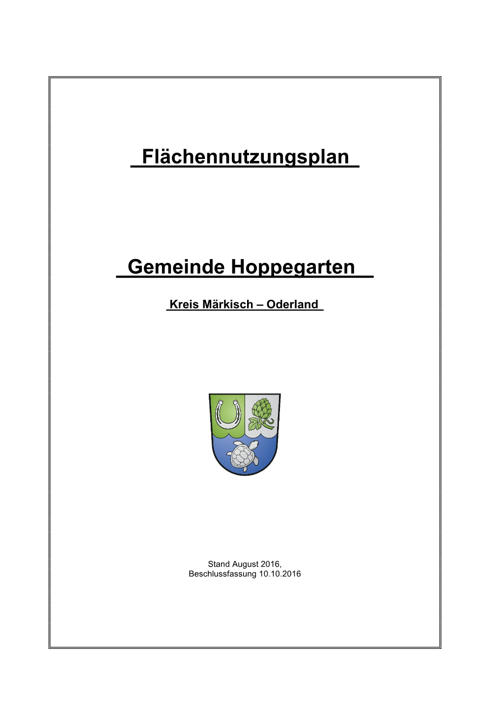 Flächennutzungsplan Gemeinde Hoppegarten