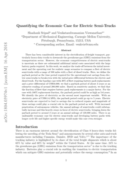 Quantifying the Economic Case for Electric Semi-Trucks