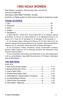 1993 NCAA Women