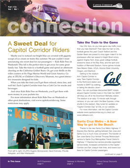 A Sweet Deal for Capitol Corridor Riders