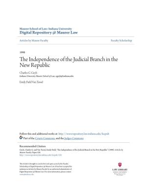 The Independence of the Judicial Branch in the New Republic