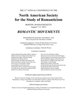 North American Society for the Study of Romanticism