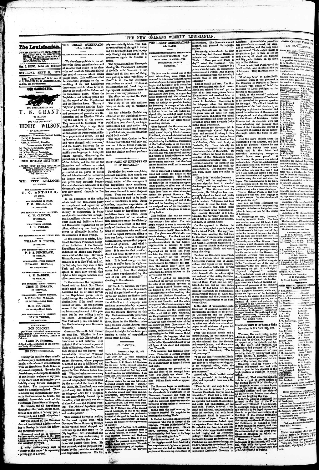 The Leetoiaalaa, U. S. GRANT, HENRY WILSON