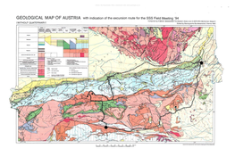 GEOLOGICAL MAP of AUSTRIA with Indication of The