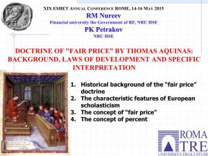 Thomas Aquinas "Fair Price" Is Seen As a Particular Case of Justice in General