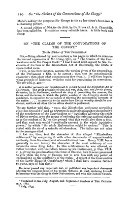 The Claims of the Convocations of the Clergy."