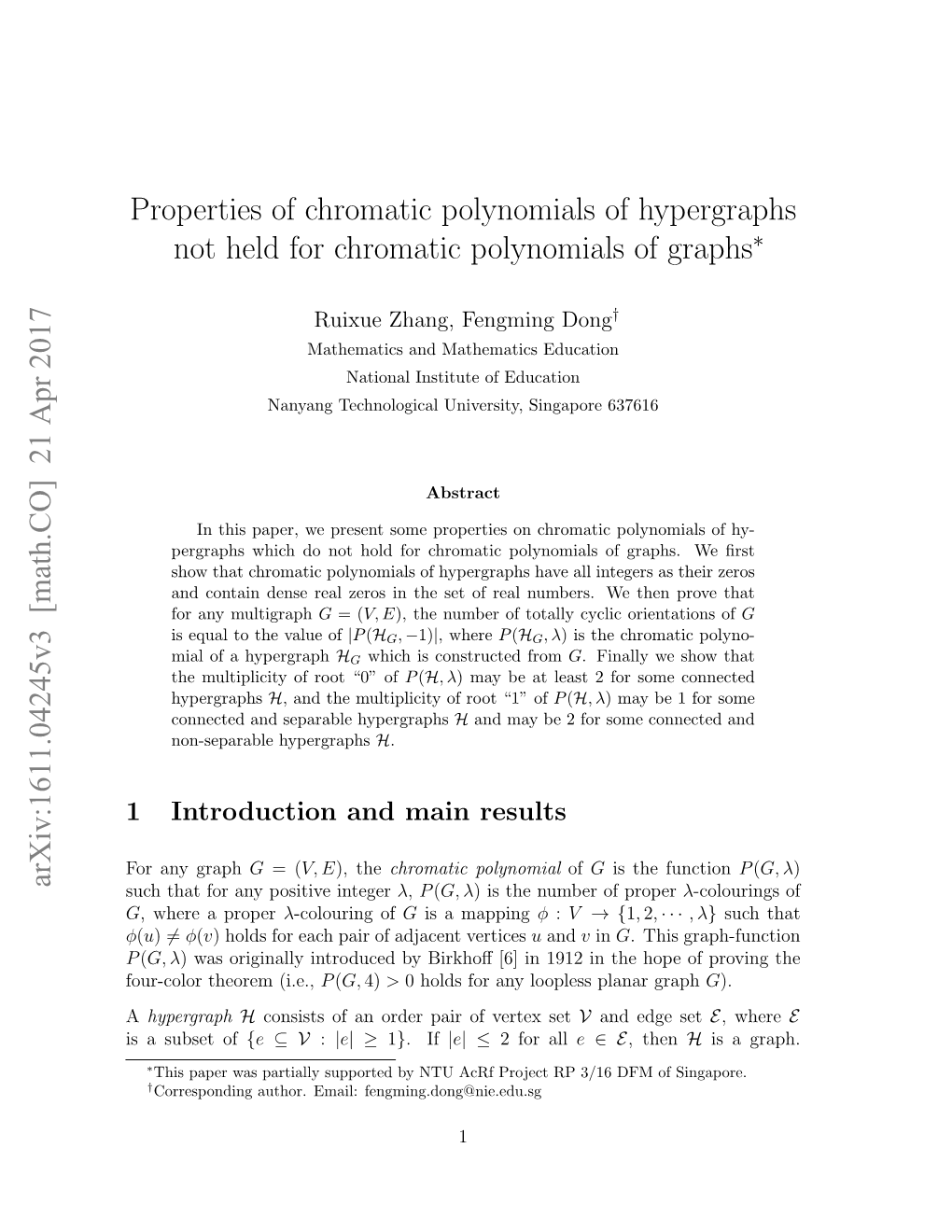 Properties of Chromatic Polynomials of Hypergraphs Not Held for Chromatic Polynomials of Graphs∗