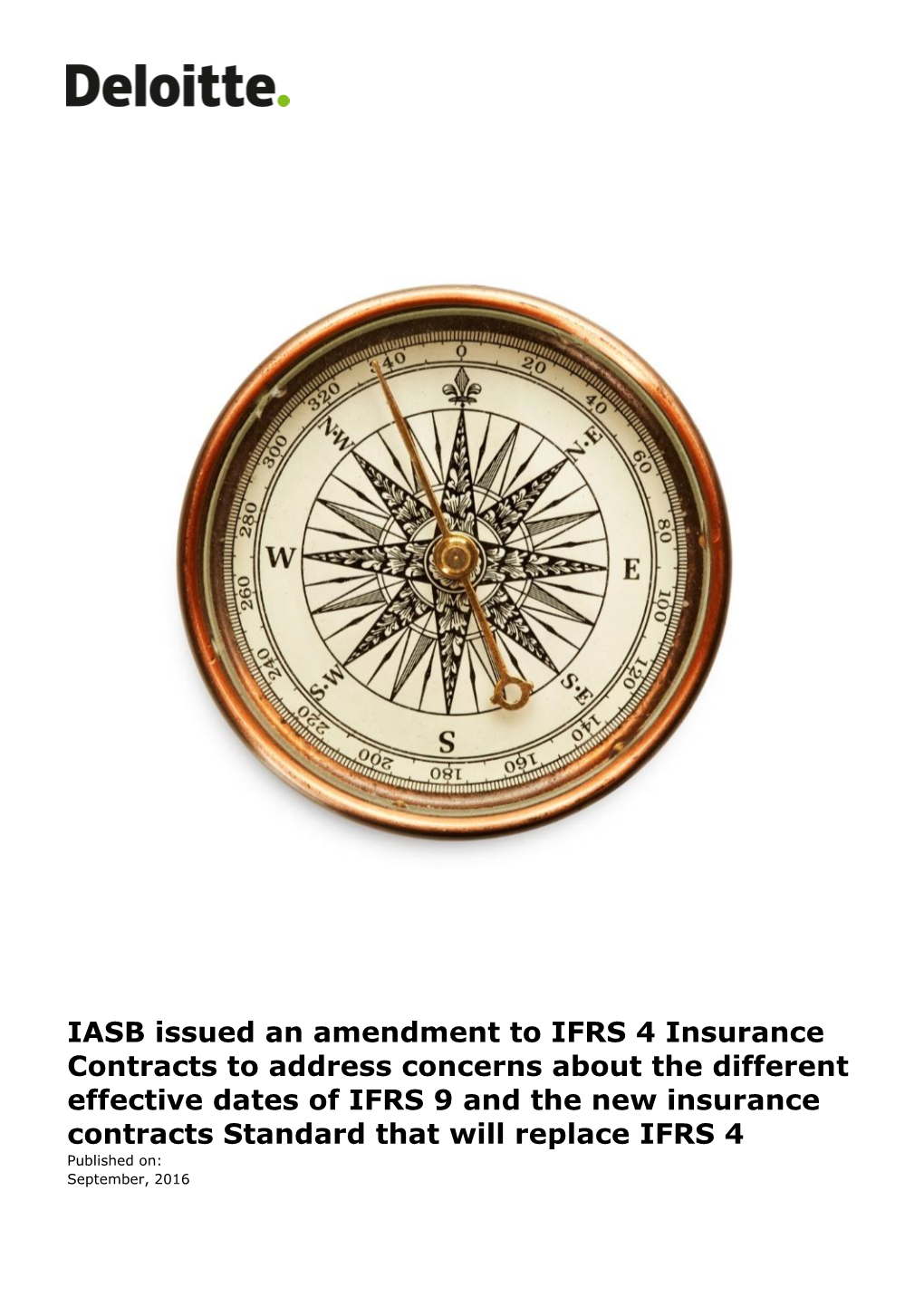 Download the PDF IASB Issued an Amendment to IFRS 4 Insurance