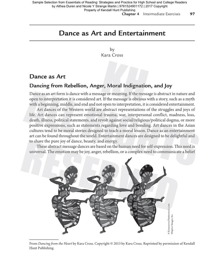 Dance As Art and Entertainment