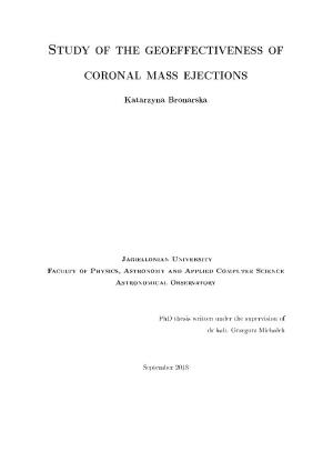 Study of the Geoeffectiveness of Coronal Mass Ejections