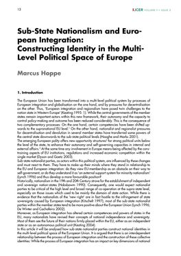Constructing Identity in the Multi- Level Political Space of Europe