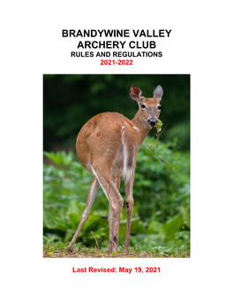 Brandywine Valley Archery Club Rules and Regulations 2021-2022