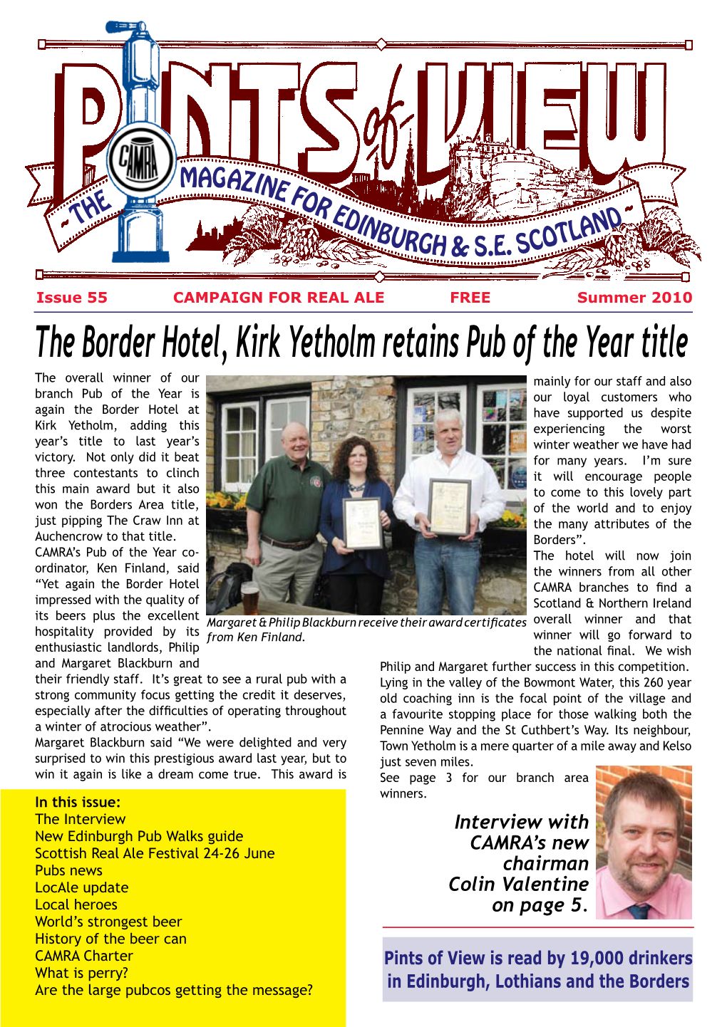 The Border Hotel, Kirk Yetholm Retains Pub of the Year Title