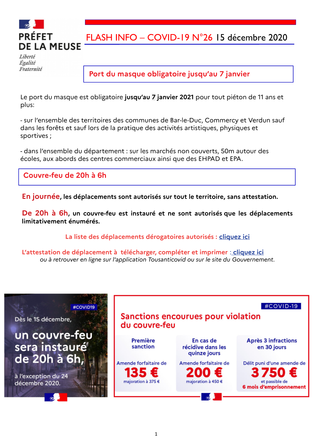 FLASH INFO – COVID-19 N°26 15 Décembre 2020