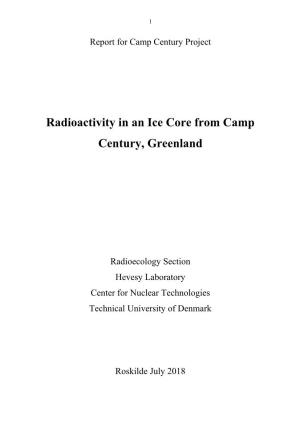Radioactivity in an Ice Core from Camp Century, Greenland