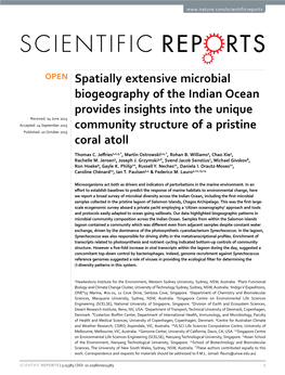 Spatially Extensive Microbial Biogeography of the Indian Ocean