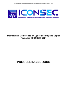 (Iconsec) 2021 Proceedings Books