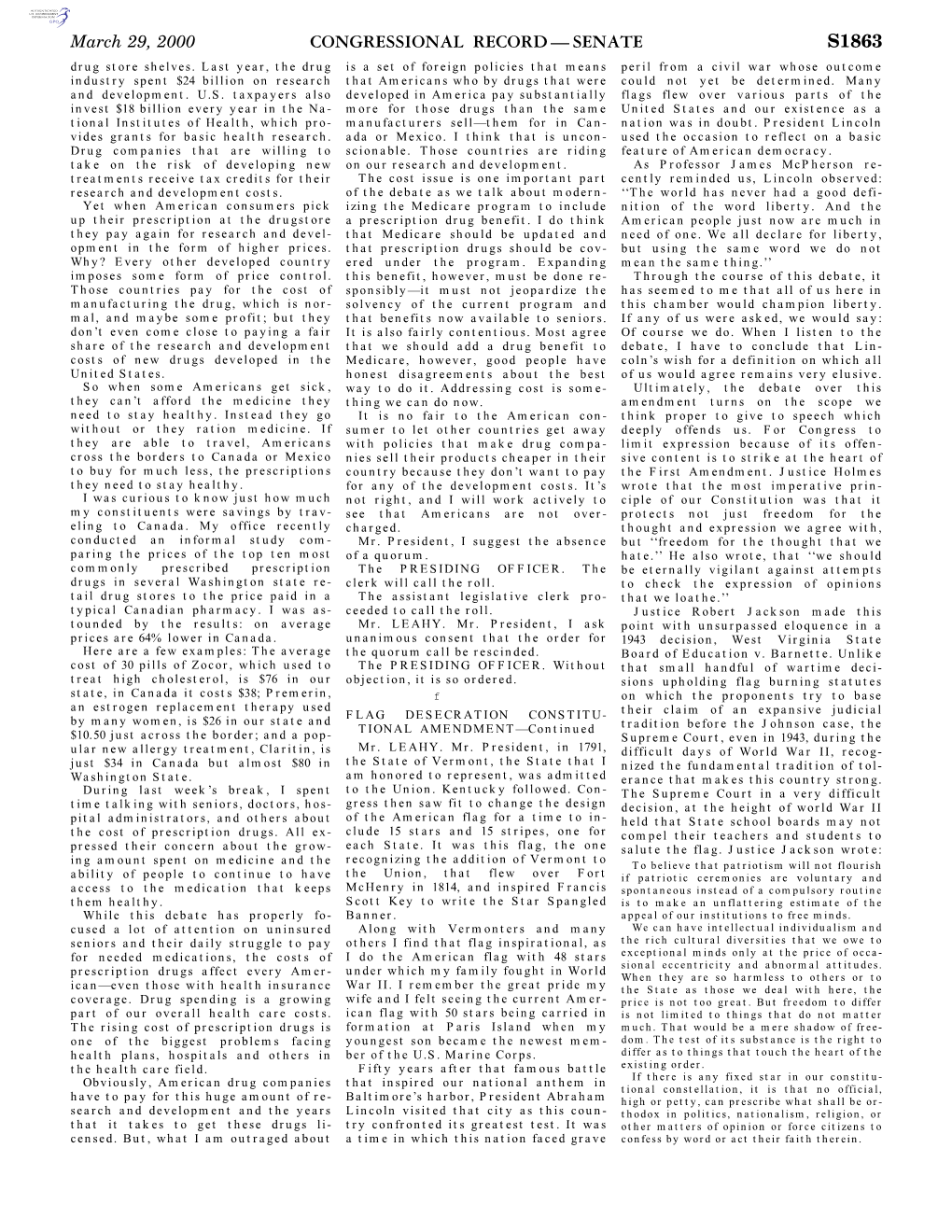 Congressional Record—Senate S1863