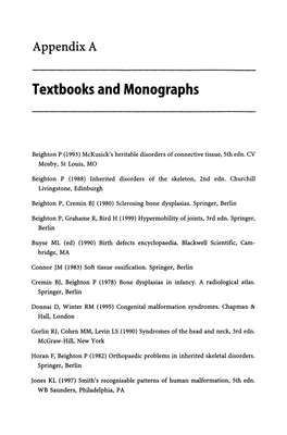 Textbooks and Monographs