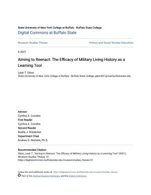 Aiming to Reenact: the Efficacy of Military Living History As a Learning Tool