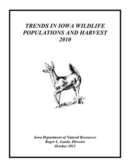 Trends in Iowa Wildlife Populations and Harvest 2010