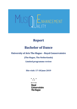 Report Bachelor of Dance
