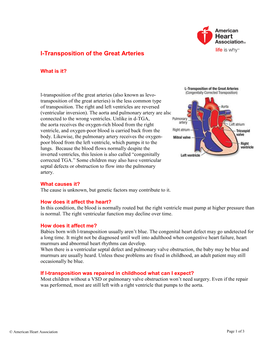 L-Transposition of the Great Arteries