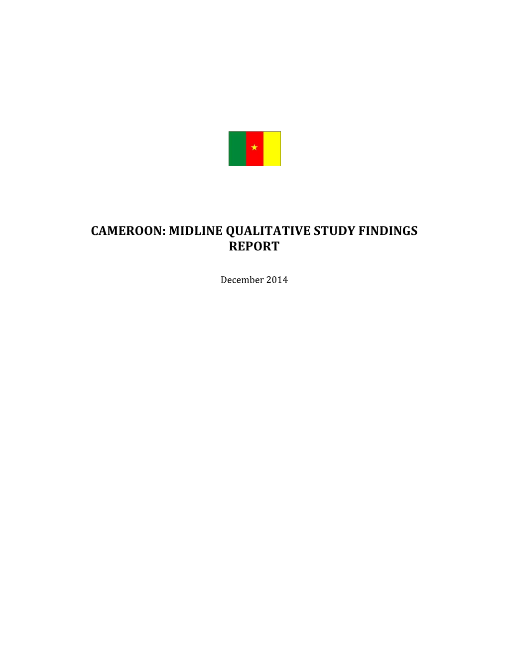 Cameroon: Midline Qualitative Study Findings Report