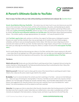 A Parent's Ultimate Guide to Youtube