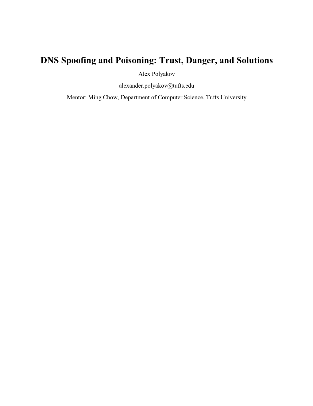 DNS Spoofing and Poisoning