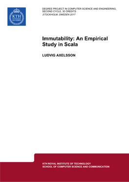 Immutability: an Empirical Study in Scala