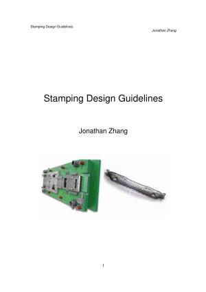 Stamping Design Guidelines Jonathan Zhang