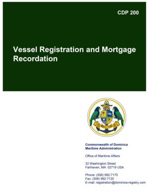 CDP – 200 Vessel Registration and Mortgage