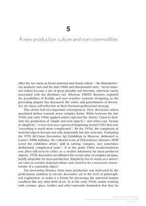 A New Production Culture and Non-Commodities