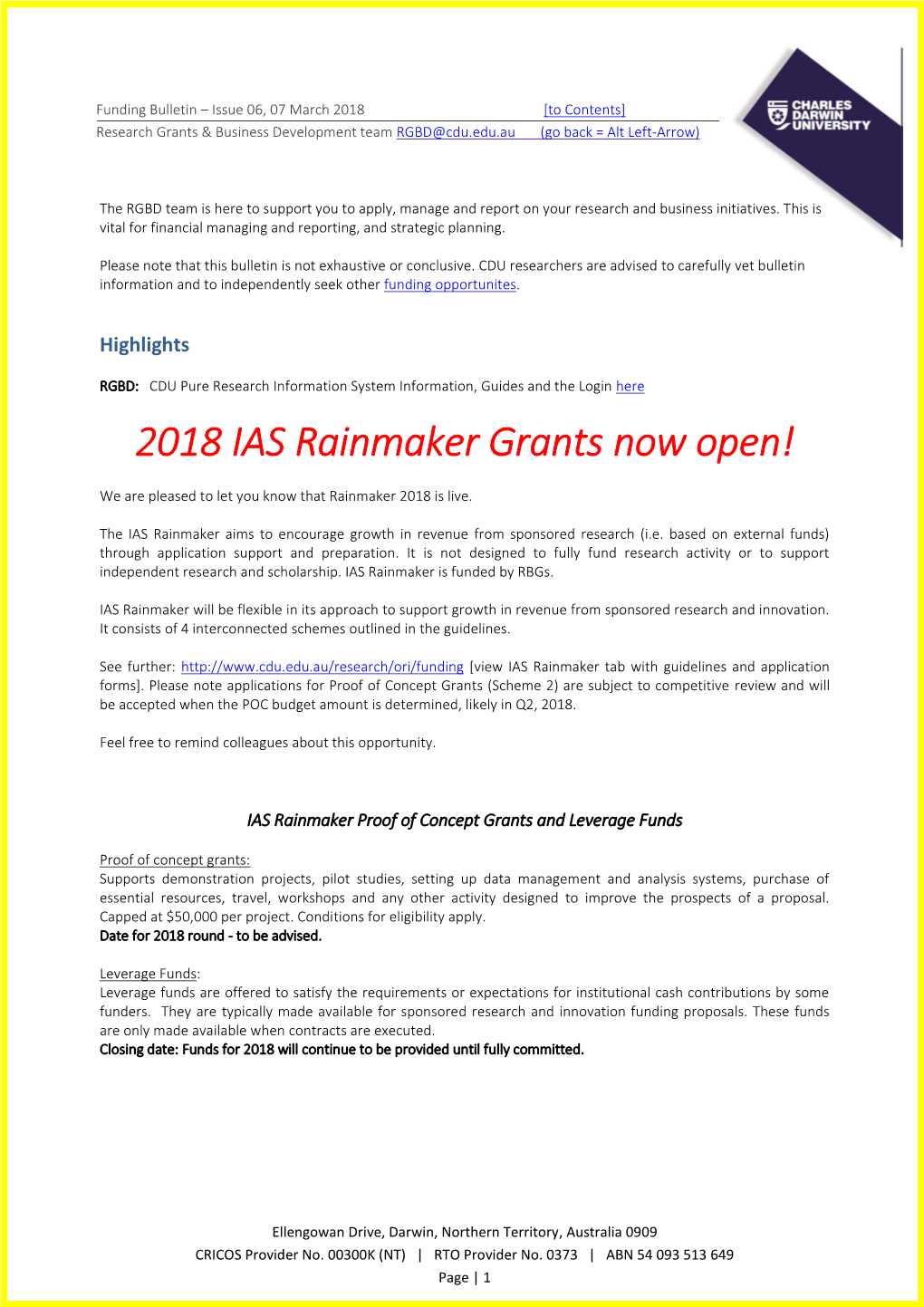 2018 IAS Rainmaker Grants Now Open!