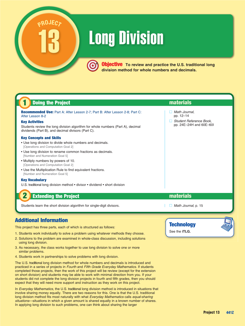 Long Division Method for Whole Numbers and Decimals