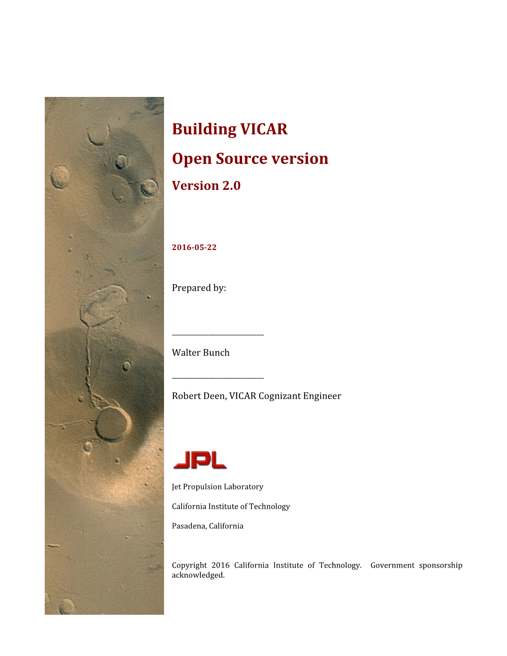 Building VICAR Open Source Version Version 2.0