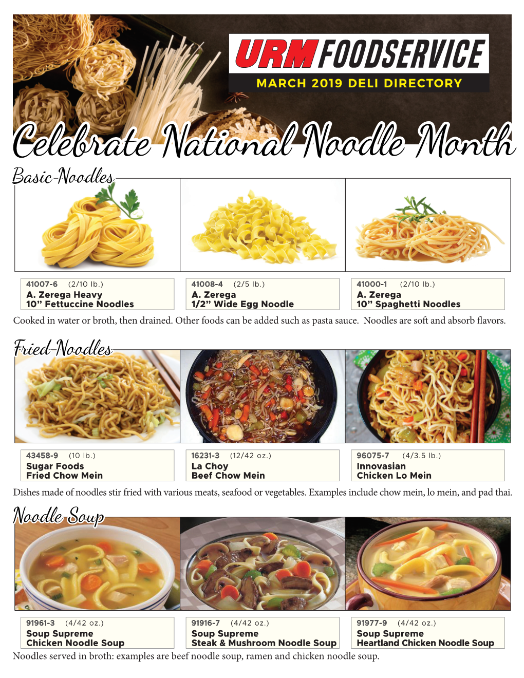 Celebrate National Noodle Month Basic Noodles