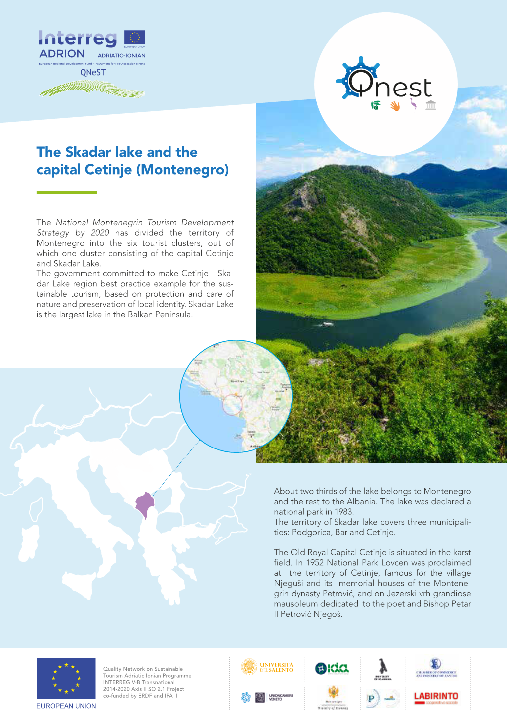 The Skadar Lake and the Capital Cetinje (Montenegro)