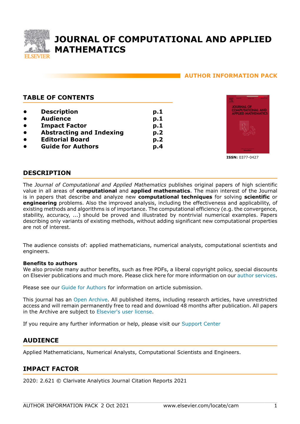 Journal of Computational and Applied Mathematics