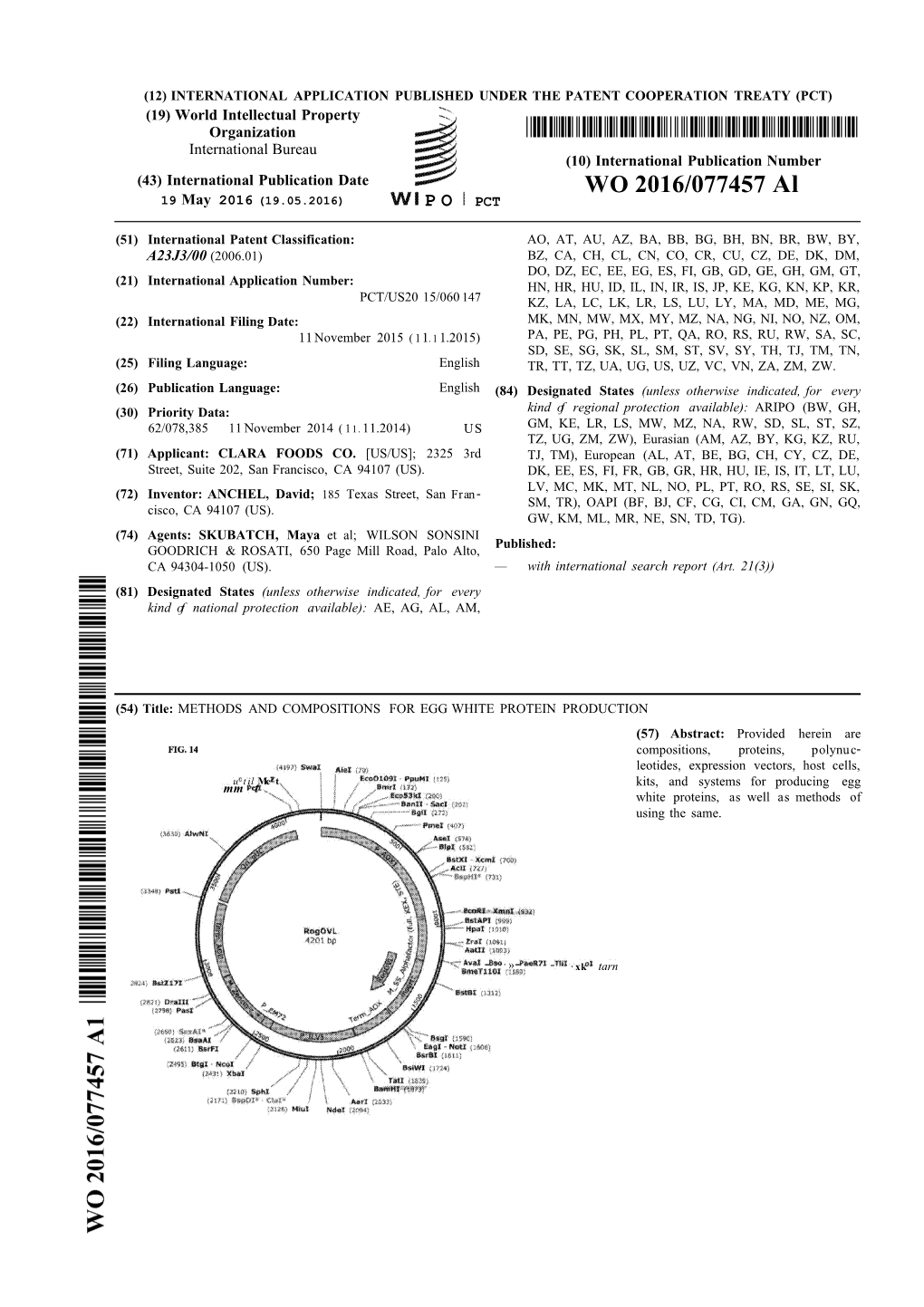WO 2016/077457 Al 19 May 2016 (19.05.2016) P O PCT