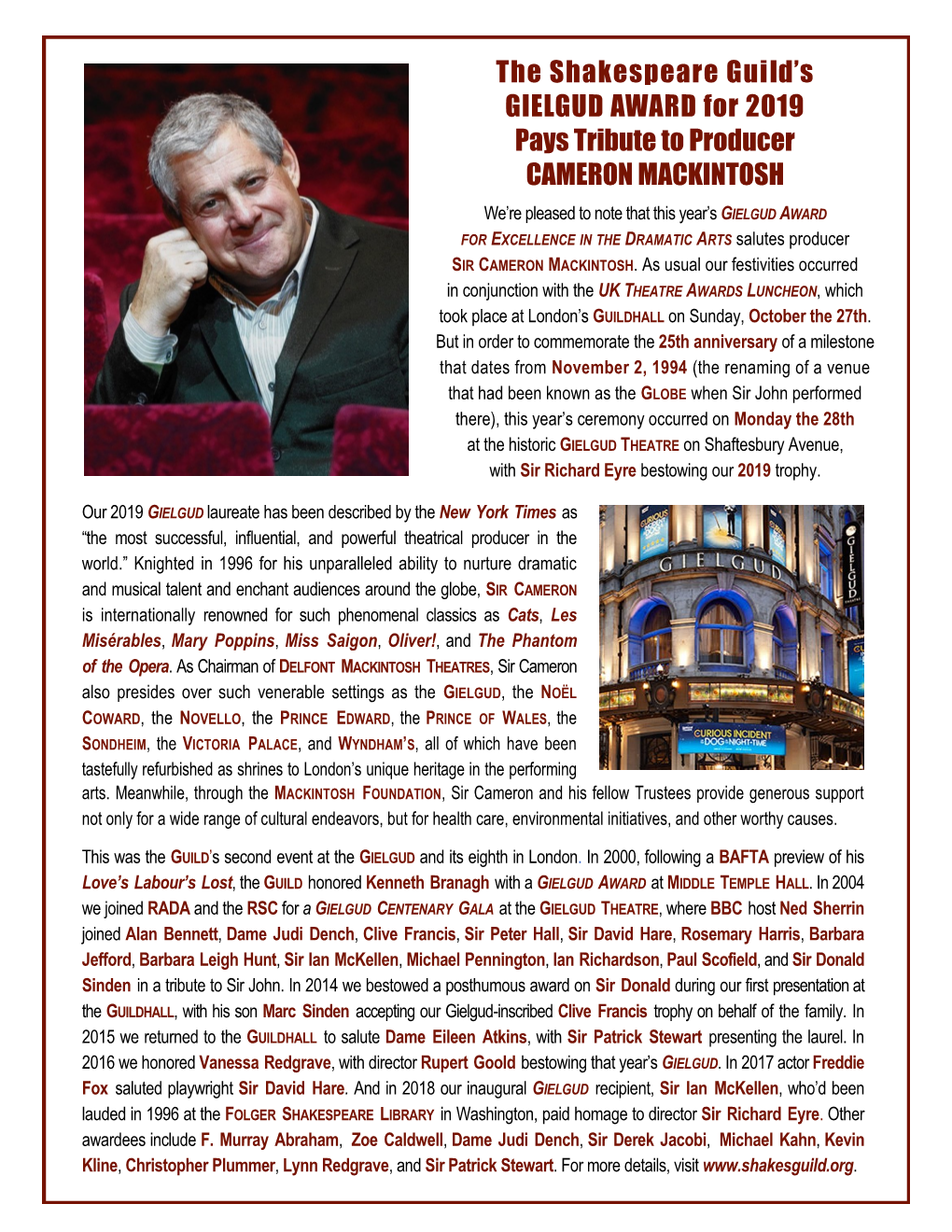 Sir Cameron Mackintosh