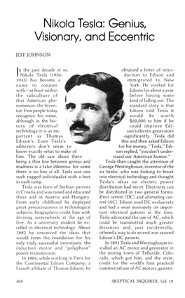 Nikola Tesla: Genius, Visionary, and Eccentric