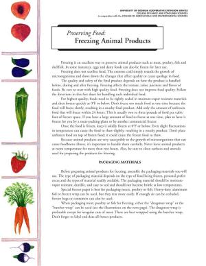 Freezing Animal Products
