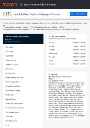 351 Bus Time Schedule & Line Route