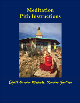 Meditation Pith Instructions