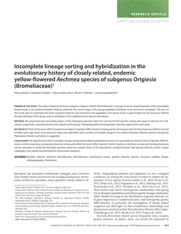 Incomplete Lineage Sorting and Hybridization in the Evolutionary