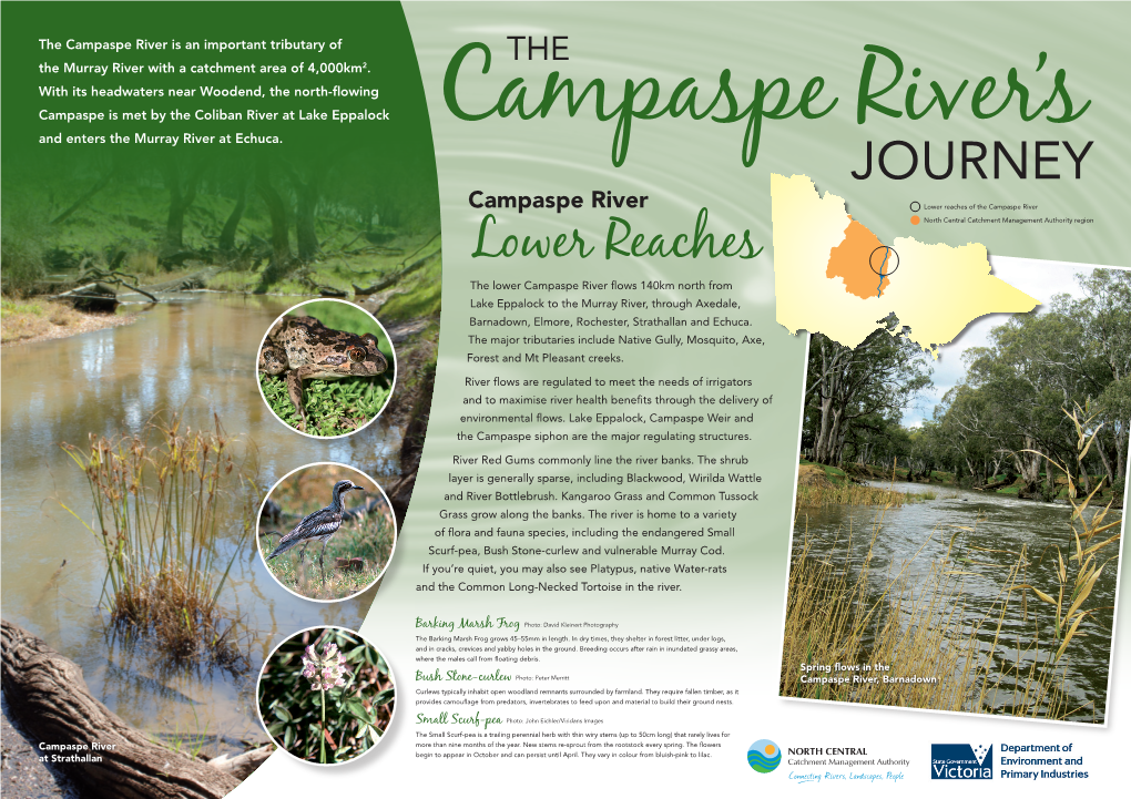 Campaspe River Is an Important Tributary of the the Murray River with a Catchment Area of 4,000Km2